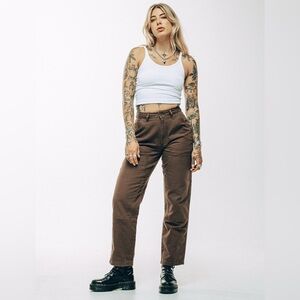 P&Co Women’s 304 Albion Carpenter Pants In Caribou Brown Size UK8 NWT